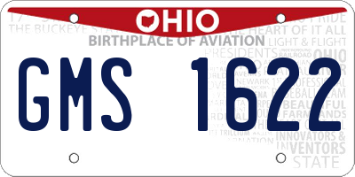 OH license plate GMS1622