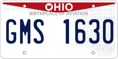 OH license plate GMS1630