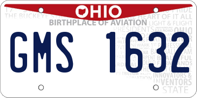OH license plate GMS1632