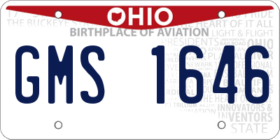 OH license plate GMS1646
