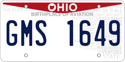 OH license plate GMS1649