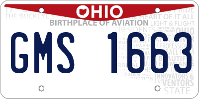 OH license plate GMS1663