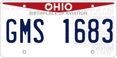 OH license plate GMS1683