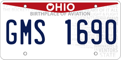 OH license plate GMS1690