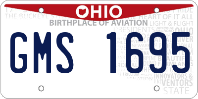OH license plate GMS1695