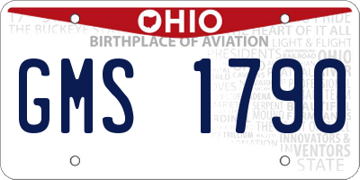 OH license plate GMS1790