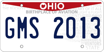 OH license plate GMS2013