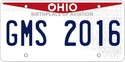 OH license plate GMS2016
