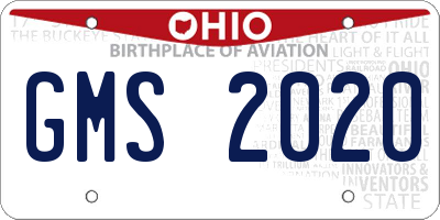 OH license plate GMS2020