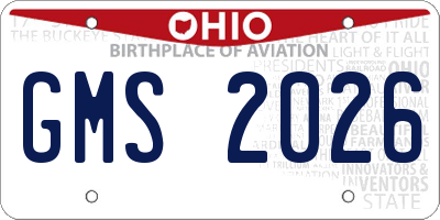 OH license plate GMS2026