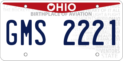 OH license plate GMS2221