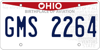 OH license plate GMS2264