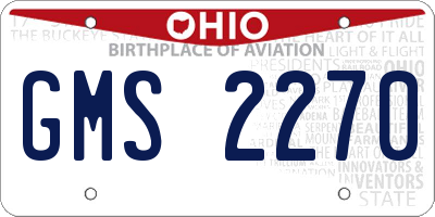 OH license plate GMS2270