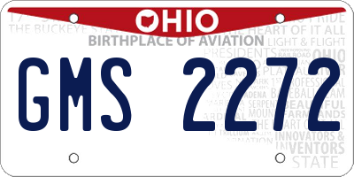 OH license plate GMS2272