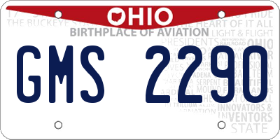 OH license plate GMS2290