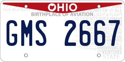 OH license plate GMS2667