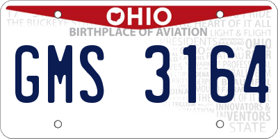 OH license plate GMS3164