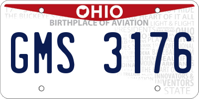 OH license plate GMS3176