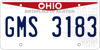 OH license plate GMS3183