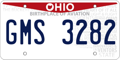 OH license plate GMS3282