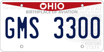 OH license plate GMS3300