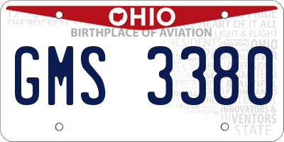 OH license plate GMS3380