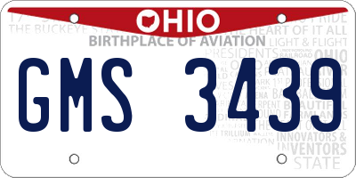 OH license plate GMS3439