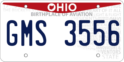 OH license plate GMS3556