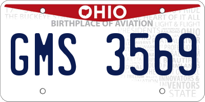 OH license plate GMS3569