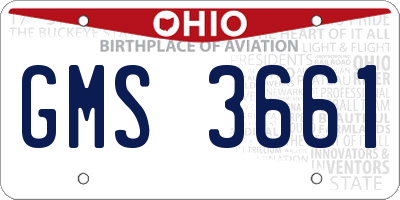 OH license plate GMS3661