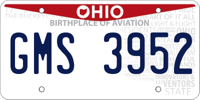 OH license plate GMS3952