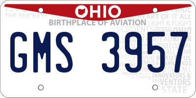 OH license plate GMS3957