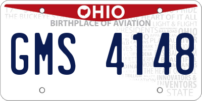 OH license plate GMS4148