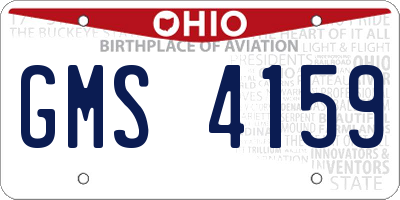 OH license plate GMS4159