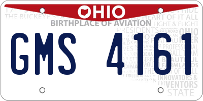 OH license plate GMS4161