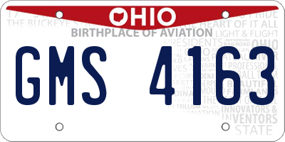 OH license plate GMS4163