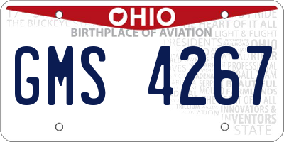 OH license plate GMS4267
