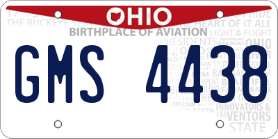 OH license plate GMS4438