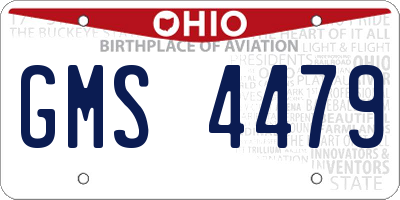 OH license plate GMS4479