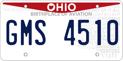 OH license plate GMS4510