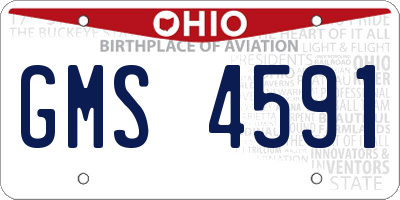 OH license plate GMS4591