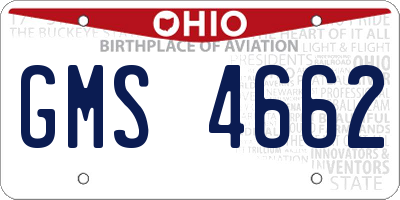 OH license plate GMS4662