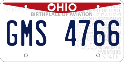 OH license plate GMS4766