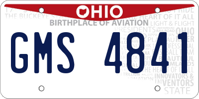 OH license plate GMS4841