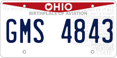 OH license plate GMS4843