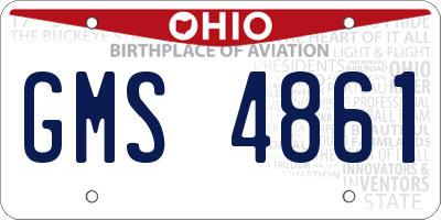 OH license plate GMS4861