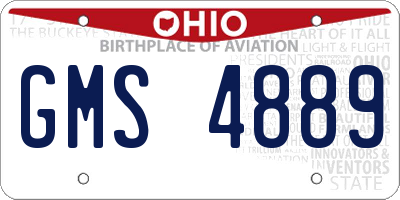 OH license plate GMS4889