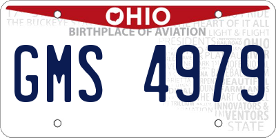 OH license plate GMS4979