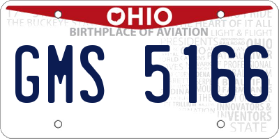 OH license plate GMS5166