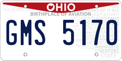 OH license plate GMS5170